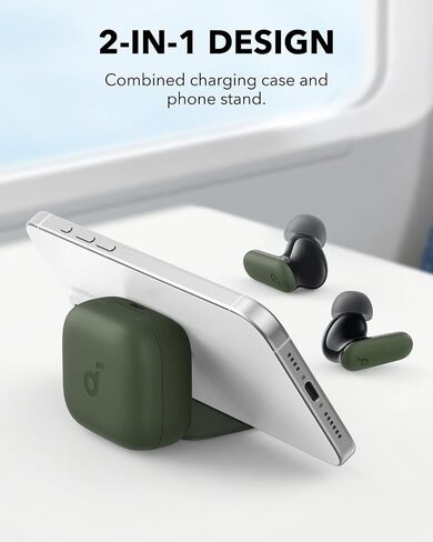 Soundcore P30i by Anker Noise Cancelling Earbuds, Strong and Smart Noise Cancelling, Powerful Bass, 45H Playtime, 2-in-1 Case and Phone Stand, IP54, Wireless Earbuds, Bluetooth 5.4 (Black) (Renewed) in Saudi Arabia