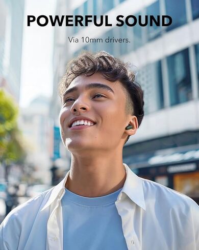 Soundcore P30i by Anker Noise Cancelling Earbuds, Strong and Smart Noise Cancelling, Powerful Bass, 45H Playtime, 2-in-1 Case and Phone Stand, IP54, Wireless Earbuds, Bluetooth 5.4 (Black) (Renewed) in Saudi Arabia