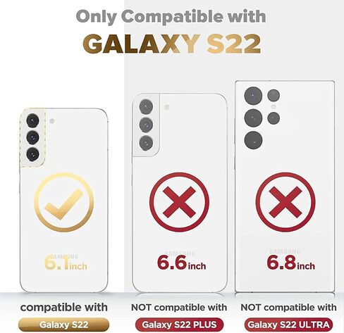 Hitaoyou Samsung Galaxy S22 Case with Lens Protection, Galaxy S22 5G Case with Camera Cover & Kickstand Military Grade Shockproof Heavy Duty Protective with Magnetic Car Mount Holder, S22 Black case in Saudi Arabia