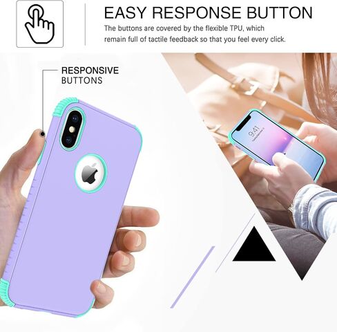 BENTOBEN for iPhone Xs Max Case, Phone Case iPhone Xs MAX, Heavy Duty 2 in 1 Full Rugged Shockproof Protection Hybrid Hard PC Bumper Drop Protective Girl Women Boy iPhone XsMax Cover,Dark Green/Black in Saudi Arabia