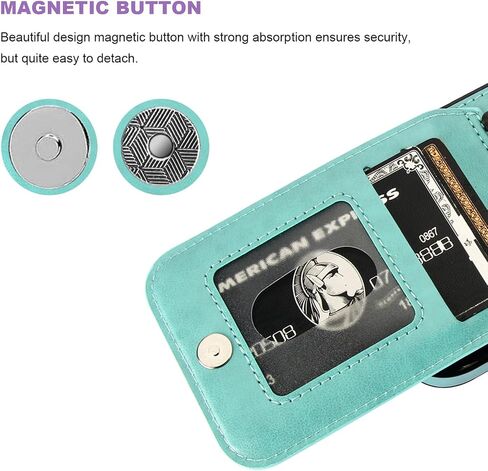 Vaburs for iPhone 16 Wallet Case, Kickstand Case with Credit Card Holder, Embossed Mandala Floral Pattern Premium PU Leather Magnetic Closure Shockproof Protective Flip Cover 6.1" (Green) in Kuwait