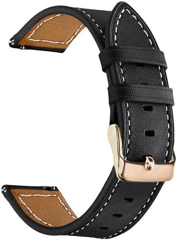 YEEJOK Vivoactive 4S 40 مم أساور جلدية، 18 مم Venu 2S Bands للرجال والنساء، حزام ساعة جلدي سريع التحرير مع مشبك معدني متوافق مع Garmin Vivomove 3S 39 مم ساعة ذكية in Saudi Arabia