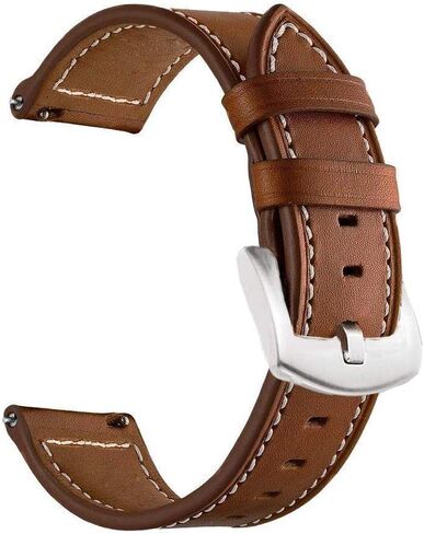 YEEJOK Vivoactive 4S 40 مم أساور جلدية، 18 مم Venu 2S Bands للرجال والنساء، حزام ساعة جلدي سريع التحرير مع مشبك معدني متوافق مع Garmin Vivomove 3S 39 مم ساعة ذكية in Saudi Arabia