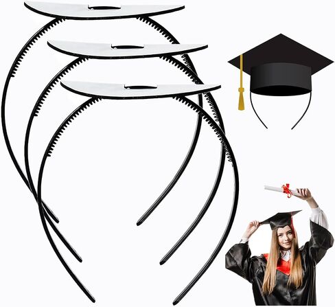 3 Pack Graduation Cap Headband Secures Your Grad Cap,Graduation cap Insert，Hat Accessories for Graduates, Students, Women （Graduation Cap Not Included） in Saudi Arabia