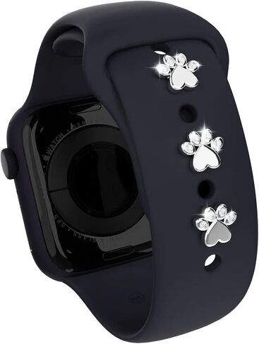 3Pcs Bling Decorative Charms Nails Studs Compatible with Apple Watch Silicone Bands, Stylish Smartwatch Jewelry Accessories for Universal Silicone Straps (No Band) in Saudi Arabia