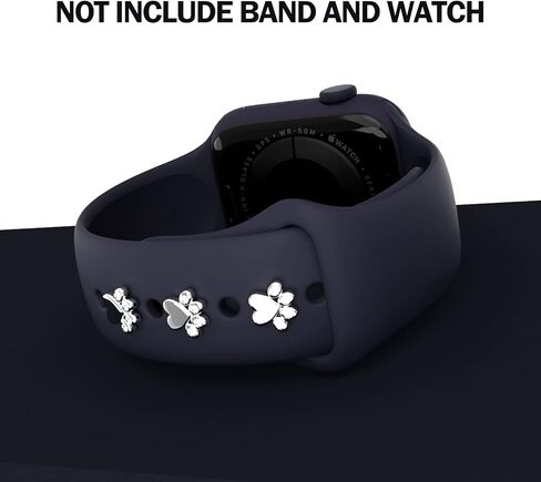 3Pcs Bling Decorative Charms Nails Studs Compatible with Apple Watch Silicone Bands, Stylish Smartwatch Jewelry Accessories for Universal Silicone Straps (No Band) in Saudi Arabia