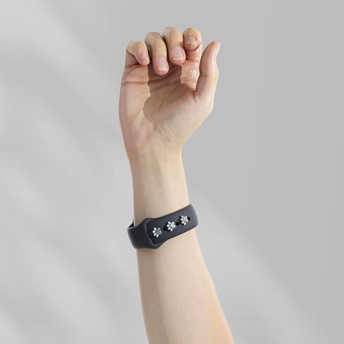 3Pcs Bling Decorative Charms Nails Studs Compatible with Apple Watch Silicone Bands, Stylish Smartwatch Jewelry Accessories for Universal Silicone Straps (No Band) in Saudi Arabia