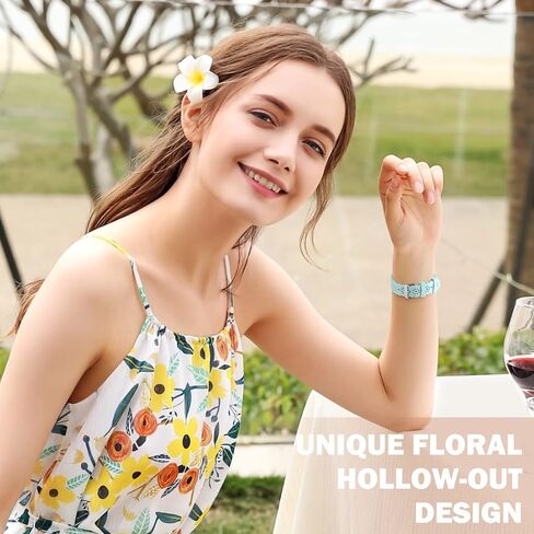 Hollow-Out Lace Slim Bands Compatible with Apple Watch 38mm 40mm 41mm 42mm 44mm 45mm 49mm for Women Men, Hollow-Out Soft Replacement Strap compatible with iWatch Ultra Series 8 7 6 5 4 3 2 1 SE, 3 Pack in Kuwait