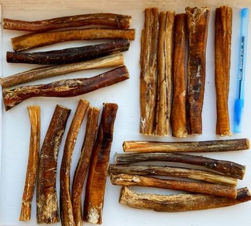 pawpawlemon Jumbo Organic Beef Pizzle Bully Stick Dog Chew (6 inch Pack of 3) | Jumbo Thickness for Large Dogs in Saudi Arabia