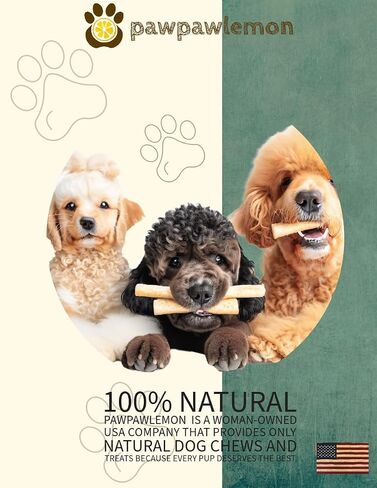 pawpawlemon Jumbo Organic Beef Pizzle Bully Stick Dog Chew (6 inch Pack of 3) | Jumbo Thickness for Large Dogs in Saudi Arabia