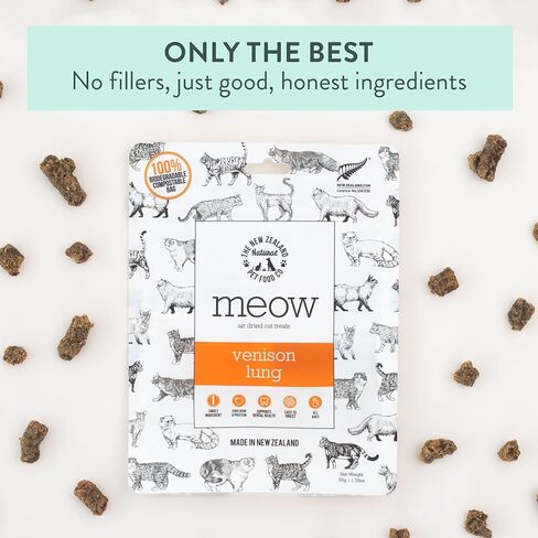 The New Zealand Natural Pet Food Co MEOW Freeze Dried Cat Treats - Beef Green Tripe with New Zealand Green Mussel, High Protein, Healthy Cat Snacks and Toppers, All Natural for all Life Stages, 1.4 oz in Kuwait