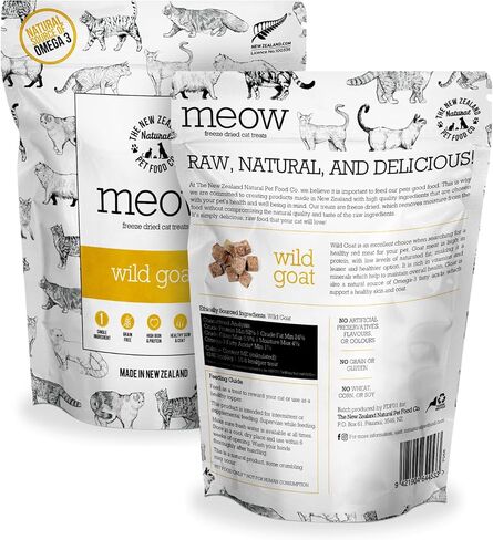 The New Zealand Natural Pet Food Co MEOW Freeze Dried Cat Treats - Beef Green Tripe with New Zealand Green Mussel, High Protein, Healthy Cat Snacks and Toppers, All Natural for all Life Stages, 1.4 oz in Kuwait