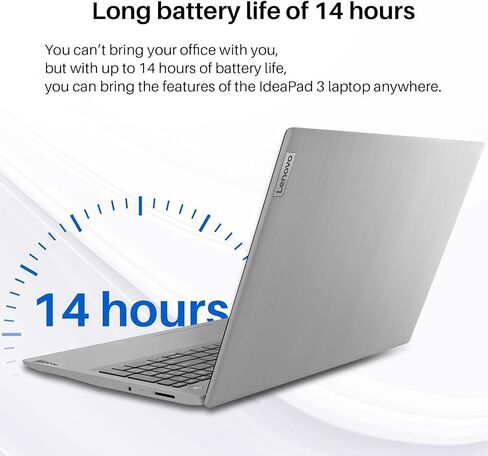 لاب توب لينوفو ايدياباد انتل i3، لاب توب فل اتش دي 14 بوصة، انتل i3-1115G4 (يصل إلى 4.1 جيجاهرتز)، ذاكرة الوصول العشوائي 8 جيجا، 128 جيجا اس اس دي، رسومات انتل الترا اتش دي، واي فاي 6، كمبيوتر محمول رفيع ومحمول لطلاب الجامعات، ويندوز 11 اس، مع حامل in Saudi Arabia