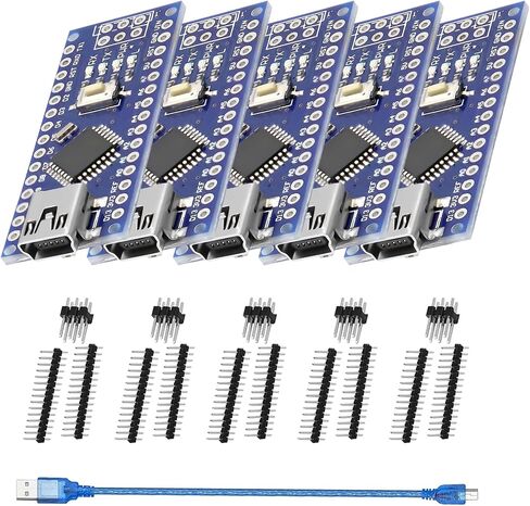 Nano V3.0 Board with Cable, AYWHP 1PCS Nano Board ATmega328P, CH340G Chip 5V 16M, Microcontroller Compatible with Arduino Nano (Mini USB Port) in Kuwait
