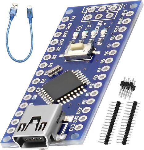 Nano V3.0 Board with Cable, AYWHP 1PCS Nano Board ATmega328P, CH340G Chip 5V 16M, Microcontroller Compatible with Arduino Nano (Mini USB Port) in Kuwait