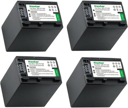 Kastar 3-Pack NP-FH100 Battery Replacement for Sony DCR-DVD506, DCR-DVD508, DCR-DVD510, DCR-DVD602, DCR-DVD605, DCR-DVD608, DCR-DVD610, DCR-DVD650, DCR-DVD653, DCR-DVD703, DCR-DVD705 Camera in Saudi Arabia