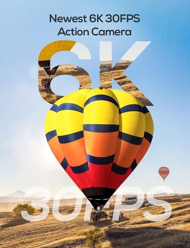 كاميرا iZEEKER Action 4K 60FPS مع شاشة تعمل باللمس، وكاميرا تحت الماء 40 مترًا مقاومة للماء، وكاميرا تسجيل فيديو مزدوجة الشاشة مع EIS، وواي فاي، وجهاز تحكم عن بعد مع بطاريتين 1350 مللي أمبير في الساعة، وشاحن بطارية ومجموعة ملحقات in Kuwait