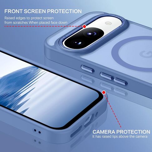 حافظة BENTOBEN لهاتف Google Pixel 9 [متوافقة مع Magsafe] حافظة بكسل مغناطيسية شفافة غير لامعة 9 حافظة رفيعة مقاومة للصدمات للنساء والرجال والفتيات والأولاد حافظات هاتف واقية لـ Google Pixel 9 6.3" 2024، أسود in Kuwait