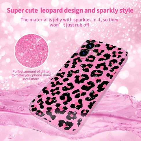 for iPhone 16 Pro Max Case Pink, for iPhone 16 Pro Max Case Glitter for Women Girls Girly Sparkly Bling Cute Neon Bright Color Slim Soft Phone Case Cover for iPhone 16 Pro Max, Pink in Saudi Arabia
