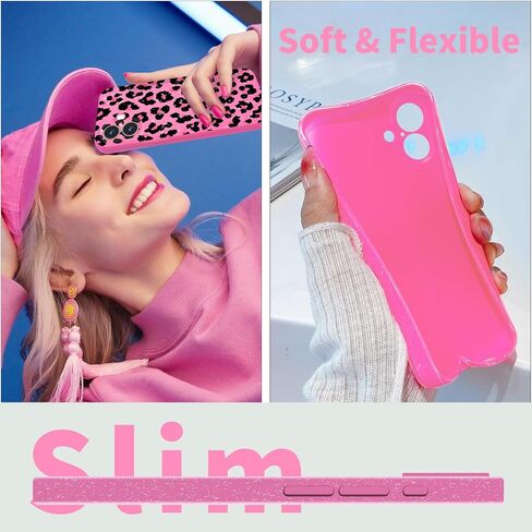 for iPhone 16 Pro Max Case Pink, for iPhone 16 Pro Max Case Glitter for Women Girls Girly Sparkly Bling Cute Neon Bright Color Slim Soft Phone Case Cover for iPhone 16 Pro Max, Pink in Saudi Arabia