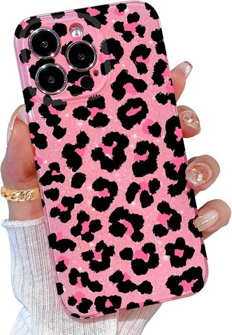 for iPhone 16 Pro Max Case Pink, for iPhone 16 Pro Max Case Glitter for Women Girls Girly Sparkly Bling Cute Neon Bright Color Slim Soft Phone Case Cover for iPhone 16 Pro Max, Pink in Saudi Arabia