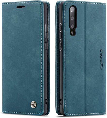 Galaxy A50 Case,Bpowe Leather Wallet Case Classic Design with Card Slot and Magnetic Closure Flip Fold Case for Samsung Galaxy A50 (Black) in Saudi Arabia