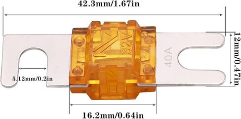 Tnisesm 9 Pcs Mini ANL Fuses 20A, 30A, 40A, 50A, 60A, 80A, 100A, 125A, 150A for Automotive Marine Audio Video System MINI-9S in Saudi Arabia