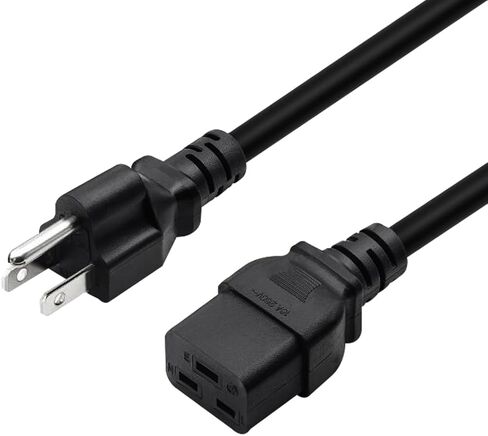 Nema 5-15P to IEC320 C19 Power Cable,American Standard 5-15P Male to C19 Three Horizontals 16A Female Plug,Power Line for PDU/UPS (5-15P to C19-1.8M/5.9FT) in Saudi Arabia