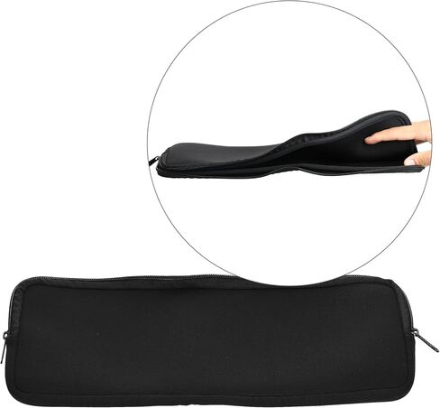حافظة kwmobile من النيوبرين متوافقة مع Logitech K360 - حافظة للوحة المفاتيح وغطاء سفر ناعم - أسود in Kuwait