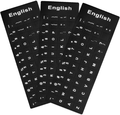 Korean Keyboard Stickers, 3PCS Pack Universal Black Sticker in Korean, Computer Keyboard Stickers for Faster Keyboard Identification, Good Stickiness Sticker in Saudi Arabia