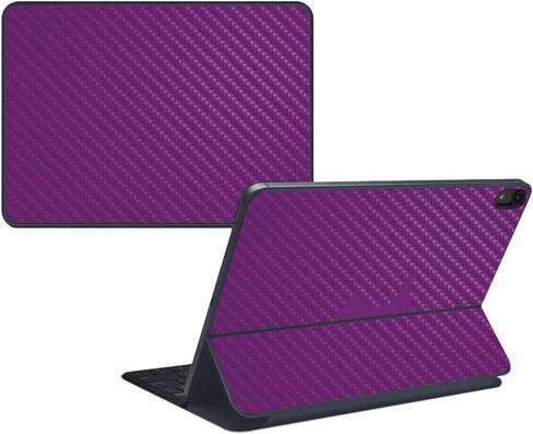 MightySkins Carbon Fiber Skin for Apple iPad Pro Smart Keyboard 11" (2018) - Solid Seafoam - Protective, Durable Textured Carbon Fiber Finish - Easy to Apply, Remove - Made in The USA in Saudi Arabia