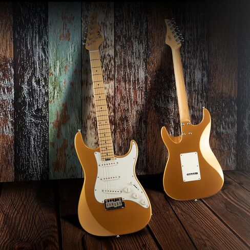 EART NK-VS60 6 سلسلة جيتار كهربائي ذو جسم صلب، جسم الماهوجني المحمص، جيتار كهربائي كامل الحجم التقاطات ألنيكو-V، جيتار كهربائي بنظام تريمولو in Kuwait