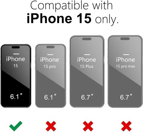oakxco for iPhone 15 Case Clear Magnetic Compatible with Magsafe, Thin Slim Transparent Non Yellowing, Hybrid Soft Silicone Bumper & Hard Plastic Protective Cover for Women, Light Pink in Kuwait