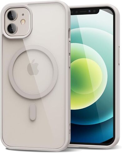 oakxco for iPhone 15 Case Clear Magnetic Compatible with Magsafe, Thin Slim Transparent Non Yellowing, Hybrid Soft Silicone Bumper & Hard Plastic Protective Cover for Women, Light Pink in Kuwait