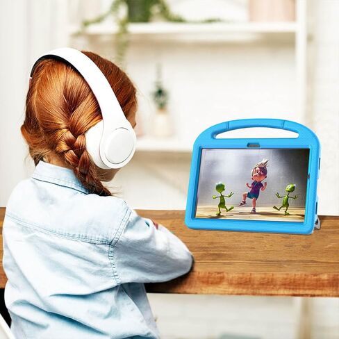 حافظة أطفال لهاتف سامسونج جالاكسي تاب A9 بلس 11 بوصة 2023 (SM-X210/X216/X218)، مع واقي شاشة مدمج، غطاء واقٍ بمقبض مضاد للصدمات لجهاز جالاكسي تاب A9+ 11 بوصة، أزرق in Kuwait