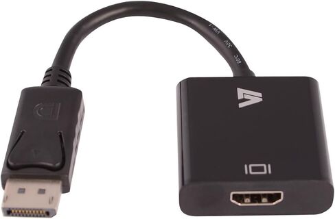 V7 CBLDPHD-1N محول فيديو DisplayPort/ HDMI 19 Pin HDMI Type A (F) إلى 20 Pin DisplayPort (M)، أسود in Saudi Arabia