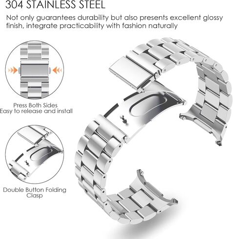 حزام Fintie متوافق مع ساعة Samsung Galaxy Watch Ultra 47 مم 2024، حزام سوار بديل من الفولاذ المقاوم للصدأ بدون فجوة in Saudi Arabia