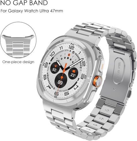 حزام Fintie متوافق مع ساعة Samsung Galaxy Watch Ultra 47 مم 2024، حزام سوار بديل من الفولاذ المقاوم للصدأ بدون فجوة in Saudi Arabia