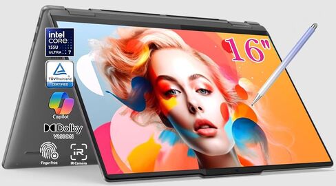 Lenovo Yoga 7i 2 في 1 لاب توب - 16 بوصة WUXGA 300 Nits 16:10 شاشة لمس - Core i5-1335U - 2xThunderbolt4 - Wi-Fi6E - لوحة مفاتيح بإضاءة خلفية - Storm Gray Win11 Pro (16 جيجابايت رام | 512 جيجابايت SSD) (16-512) ) in Saudi Arabia