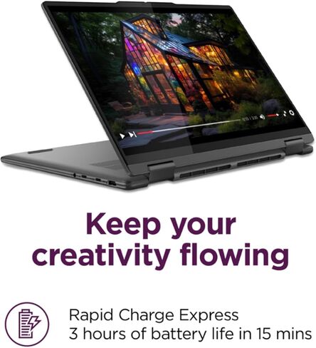 Lenovo Yoga 7i 2 في 1 لاب توب - 16 بوصة WUXGA 300 Nits 16:10 شاشة لمس - Core i5-1335U - 2xThunderbolt4 - Wi-Fi6E - لوحة مفاتيح بإضاءة خلفية - Storm Gray Win11 Pro (16 جيجابايت رام | 512 جيجابايت SSD) (16-512) ) in Saudi Arabia