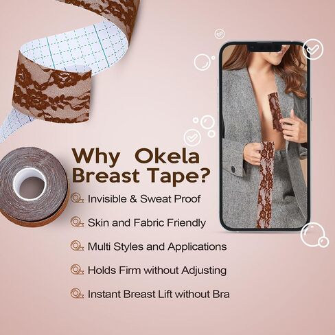 Boob Tape - Breast Lift Tape for Large Breast,Body Tape for Breast Lift w 2 Pcs Breast Petal Adhesive Bra in Saudi Arabia