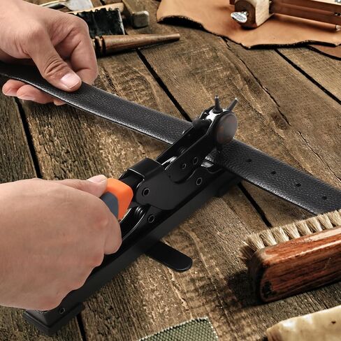 Leather Hole Punch Tool Set, Multi Hole Sizes, Heavy Duty Rotary Puncher for Belts, Watch Bands, Handbag Straps, Dog Collars and More(Blue) in Saudi Arabia