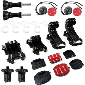 Helmet Sticky Mounts Adhesive Buckle Mount Screw Accessory Kit Compatible with Insta360 ACE Pro ONE X4 X3 X2 X RS R GO 3 2, GoPro Hero 12 11 10 9 8 7 Max Fusion Session and DJI Osmo Action Cameras