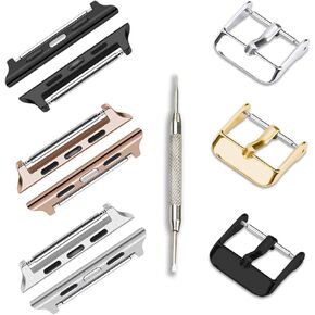 Watch Adapter Connector kit for Apple Watch Bands 38mm 40mm 41mm 42mm 44mm 45mm 49mm, Metal Watch Buckle Clip for iWatch Strap