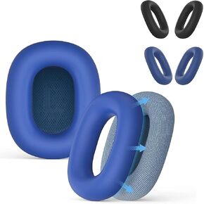 2 Pairs Ear Cushion Cover for AirPods Max, AKWOR Silicone Ear Pad Case Compatible with AirPods Max Headphones Cushions, Dirt-Resistant, Sweat-Proof and Washable(Blue and Black) in Kuwait