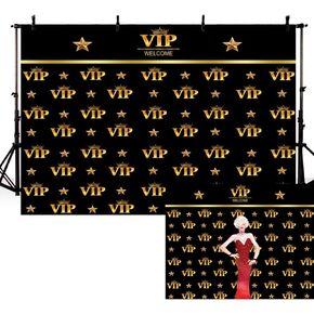 9x6FT VIP Photography Backdrop Red Carpet Event Backdrop for Star Catwalks Stage Photography Background Cine Film Show Booth Celebrity Activity Portrait Party Banner Wallpaper