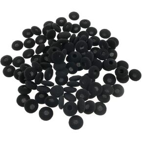 Tegg Headphone Pad 20PCS 18mm Black Soft Foam Cushion Ear Pads Earphone Headphone Caps Earbud Covers