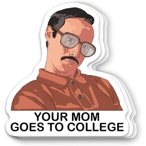 (3Pcs) Your Mom Goes to College Napoleon Dynamite Vinyl Sticker 3 Inch for Water Bottle, Tumbler, Laptop, Hat, Phone Case
