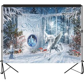 Fairytale Storybook Princess Castle Dreamy Night Party Backdrop Large Banner Decoration Dessert Table Photography Background Photobooth Prop 7x5 feet