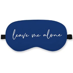 Funny Leave Me Alone Silk Eye Mask for Sleeping,Funny Sleeping Mask, Fun Blindfold Adjustable Strap Night Sleep Mask for Women Girls, Airplane Travel Nap, Sleeping Mask Eye Cover (Pink)